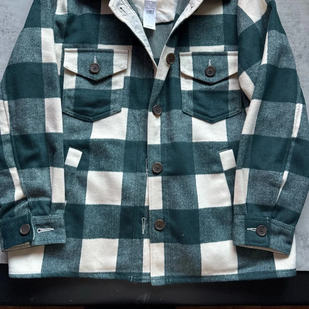 NWT GAP Plaid Shirt Jacket Large - Picture 6 of 7